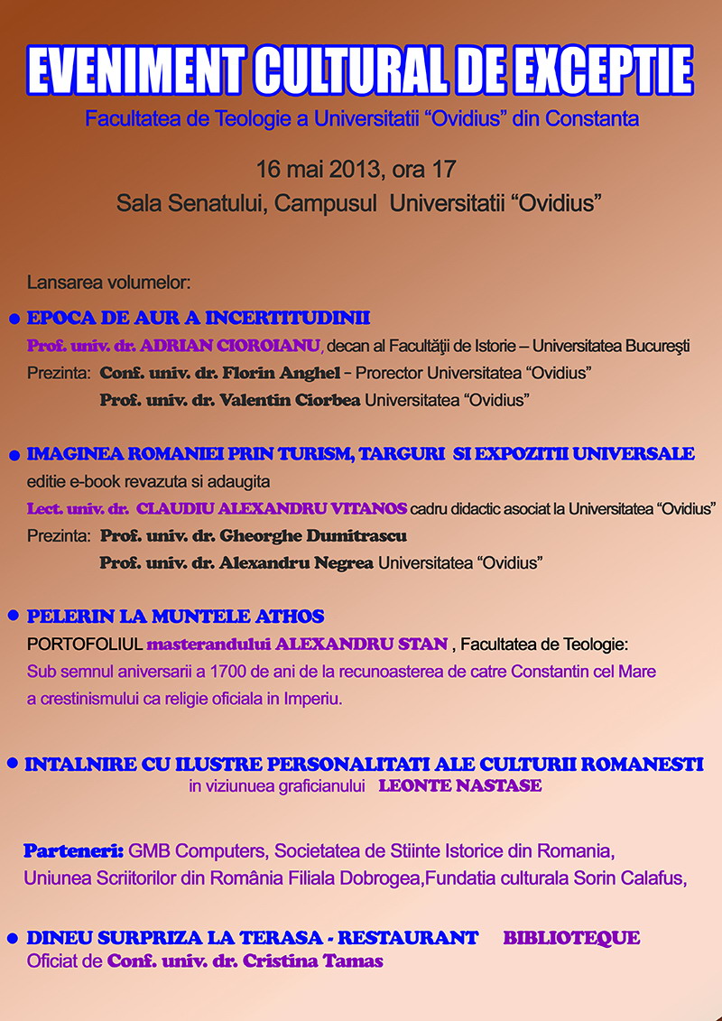 Eveniment cultural de exceptie - Facultatea de Teologie a Universitatii 'Ovidius' din Constanta